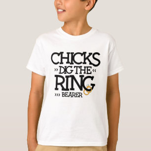 T-shirt les poussins creusent le cadeau de la chemise au p