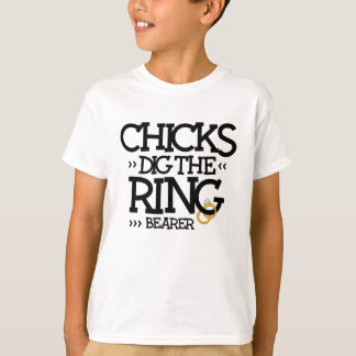 T-shirt les poussins creusent le cadeau de la chemise au p