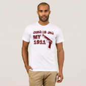T-shirt Les poussins creusent mon 1911 - rouge (Devant entier)