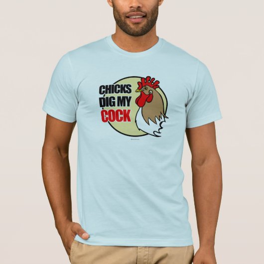 T-shirt Les poussins creusent mon coq (Devant)