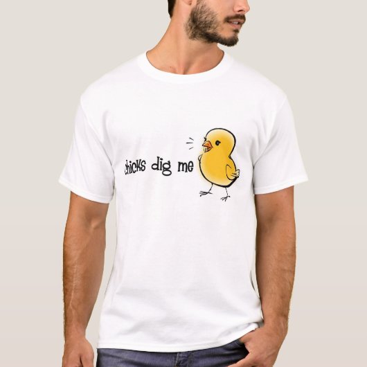 T-shirt Les poussins me creusent (Devant)