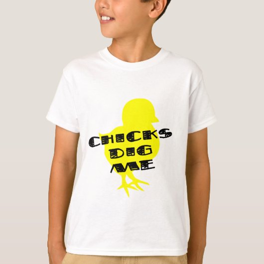 T-shirt Les poussins me creusent pièce en t d'enfants de (Devant)