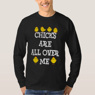 T-shirt Les Poussins Sont Tout Autour De Moi Drôle Pâques