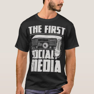 T-shirt Les premiers médias sociaux - Ham Radio Amateur Ra