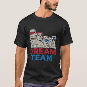 T-shirt Les Présidents De L'Équipe De Rêve Mont Rushmore 4