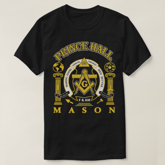 T-shirt Les présidents de Mason Masonic Prince Hall (Design devant)