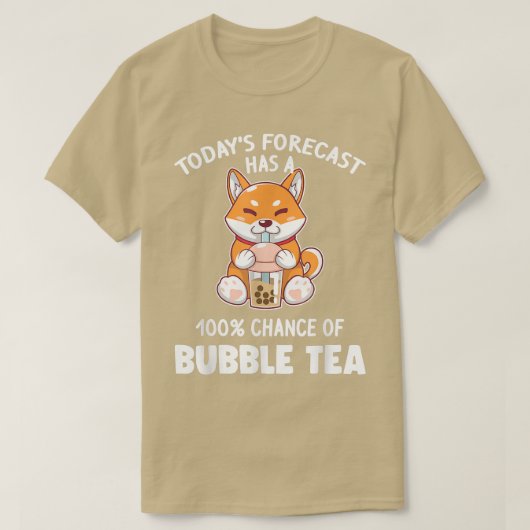 T-shirt Les prévisions d'aujourd'hui hast bulle thé bulle  (Design devant)