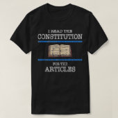 T-shirt Les professeurs d'histoire lisent la Constitution (Design devant)