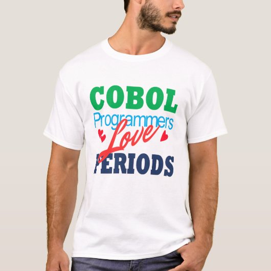 T-shirt Les programmeurs Cobol aiment les points (Devant)