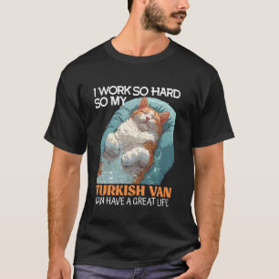 T-shirt Les propriétaires de chats TRAVAILLENT SI DUR POUR