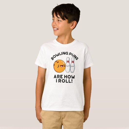 T-shirt Les Puns De Bowling Sont Comment Je Roule Funny Sp (Devant entier)