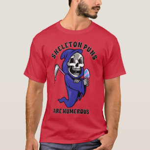 T-shirt Les Puns De Squelette Sont Humides Halloween