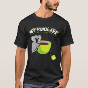 T-shirt Les Puns Sont Koala Tea Tshir T- Mignonne Drôle