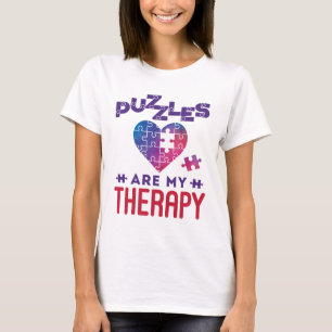 T-shirt Les Puzzles Sont Mon Thérapie Jigsaw Puzzle Lover