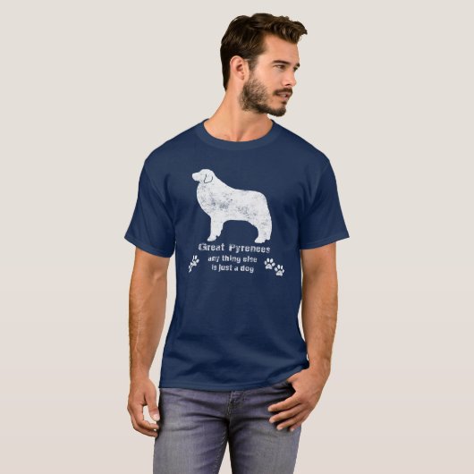 T-shirt Les Pyrénées - Tout le reste n'est qu'un chien (Devant entier)