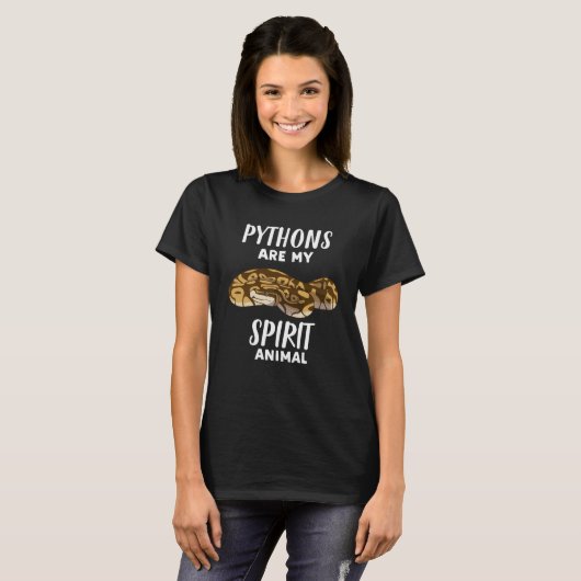 T-shirt Les Pythons Sont Mon Esprit Animal Python Serpent (Devant entier)
