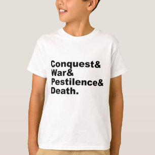 T-shirt Les Quatre Cavaliers - Conquête Guerre Peste Mort