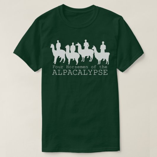 T-shirt Les quatre cavaliers de l'Alpacalypse (Design devant)