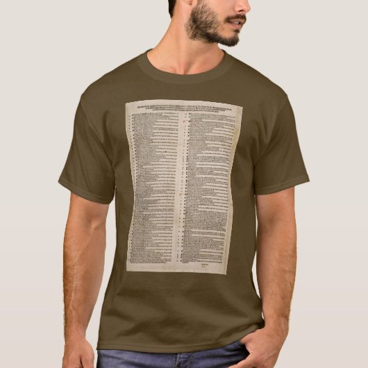 T-shirt Les Quatre-Vingt-Quinze Thèses (Martin Luther) (Devant)