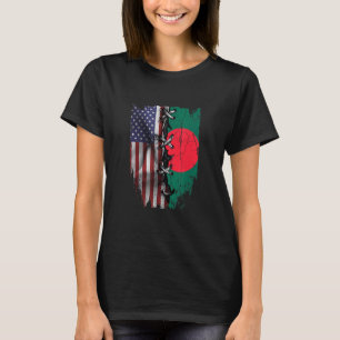 T-shirt Les racines bangladeshi américaines poussées USA B