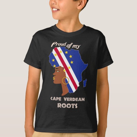 T-shirt Les racines cap verdiennes Mois de l'histoire noir (Devant)