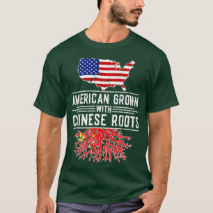 T-shirt Les racines chinoises américaines grandissent Fier