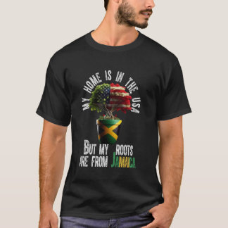 T-shirt Les Racines Du Patriote Américain Jamaïcain Provie