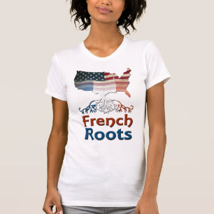 T-shirt Les racines françaises américaines