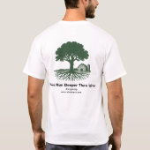 T-shirt Les Racines Sont Plus Profondes Que Les Fils (Dos)