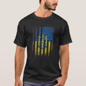 T-shirt Les racines ukrainiennes du drapeau ukrainien (Devant)