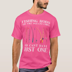 T-shirt Les Rangs De Pêche Sont Comme Des Chips De Pomme D