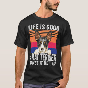 T-shirt Les Rat Terriers rendent votre vie agréable vintag