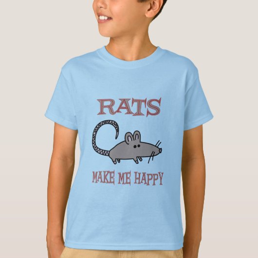 T-shirt Les rats me rendent heureux (Devant)