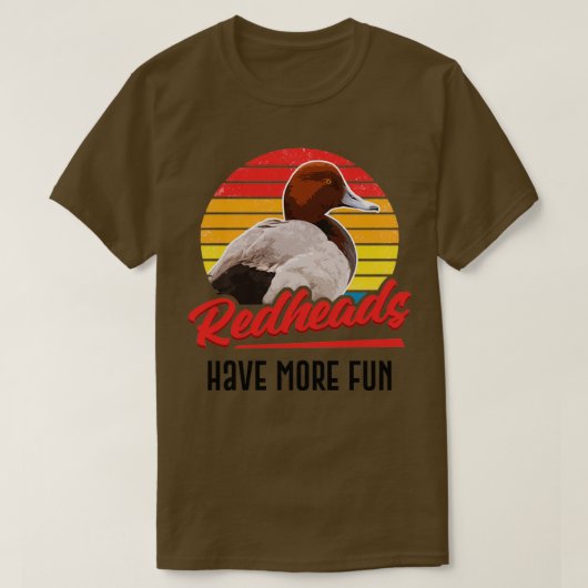 T-shirt Les Redheads ont plus amusant Retro Style Duck Cad (Design devant)