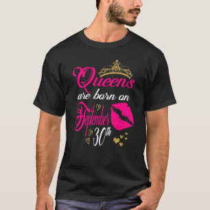 T-shirt Les Reines D'Impression De Lèvres Roses Sont Nées