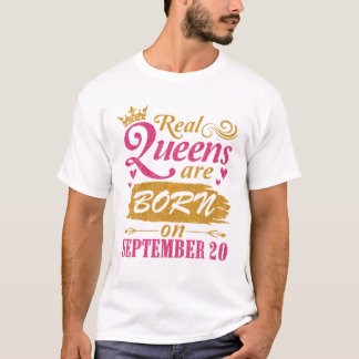 T-shirt Les Reines Réelles Sont Nées Sur