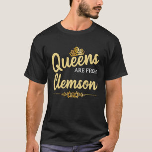 T-shirt Les Reines Sont De CLEMSON SC CAROLINE DU SUD Rac