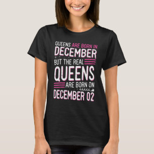 T-shirt Les Reines Sont Nées En Décembre Mais Les Reines R