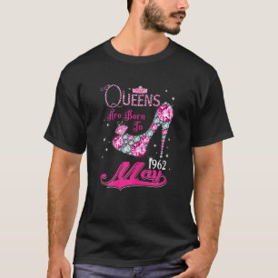 T-shirt Les Reines Sont Nées En Mai 1962 60ème Anniversair