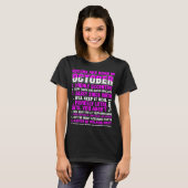 T-shirt Les Reines Sont Nées En Octobre (Devant entier)