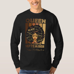 T-shirt Les Reines Sont Nées En Septembre Femmes Fortes Af