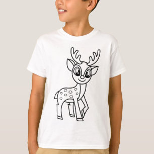 T-shirt Les rennes de Noël la colorient vous-même