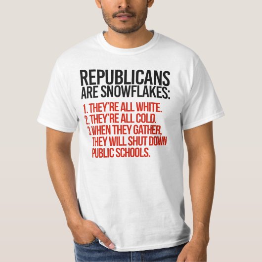 T-shirt Les républicains sont des flocons de neige (Devant)