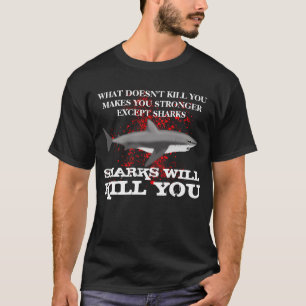 T-shirt Les requins drôles vous tueront