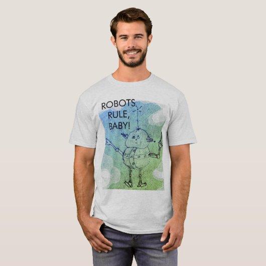 T-shirt Les robots gouvernent ! ©2020 Annabelle Echo (Devant entier)