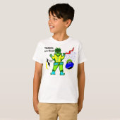 T-shirt Les robots sont le capitaine Cool Zacky Green Boy (Devant entier)