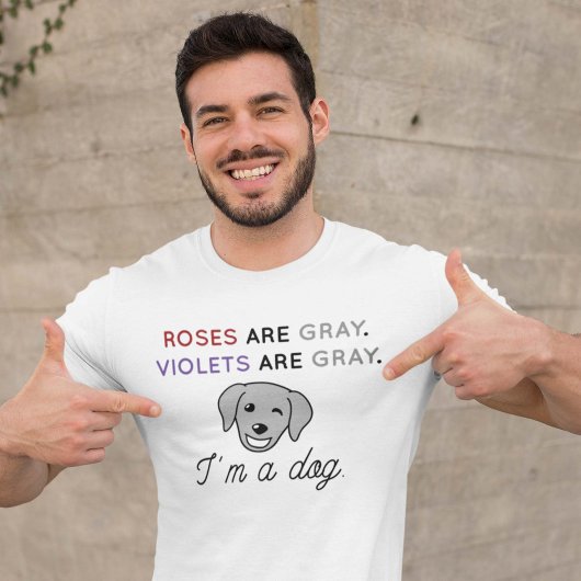 T-shirt Les roses sont gris