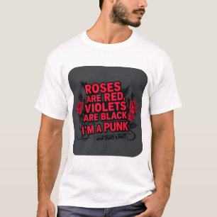 T-shirt Les roses sont rouges, Punk au lieu de : Anti-Vale