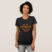 T-shirt Les rottweilers me rendent heureux (Devant entier)
