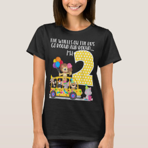 T-shirt Les Roues Dans Le Bus 2 Anniversaire 2 Ans Famille